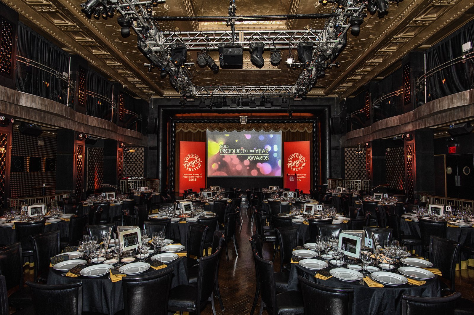 Awards gala dinner set in the Edison Ballroom